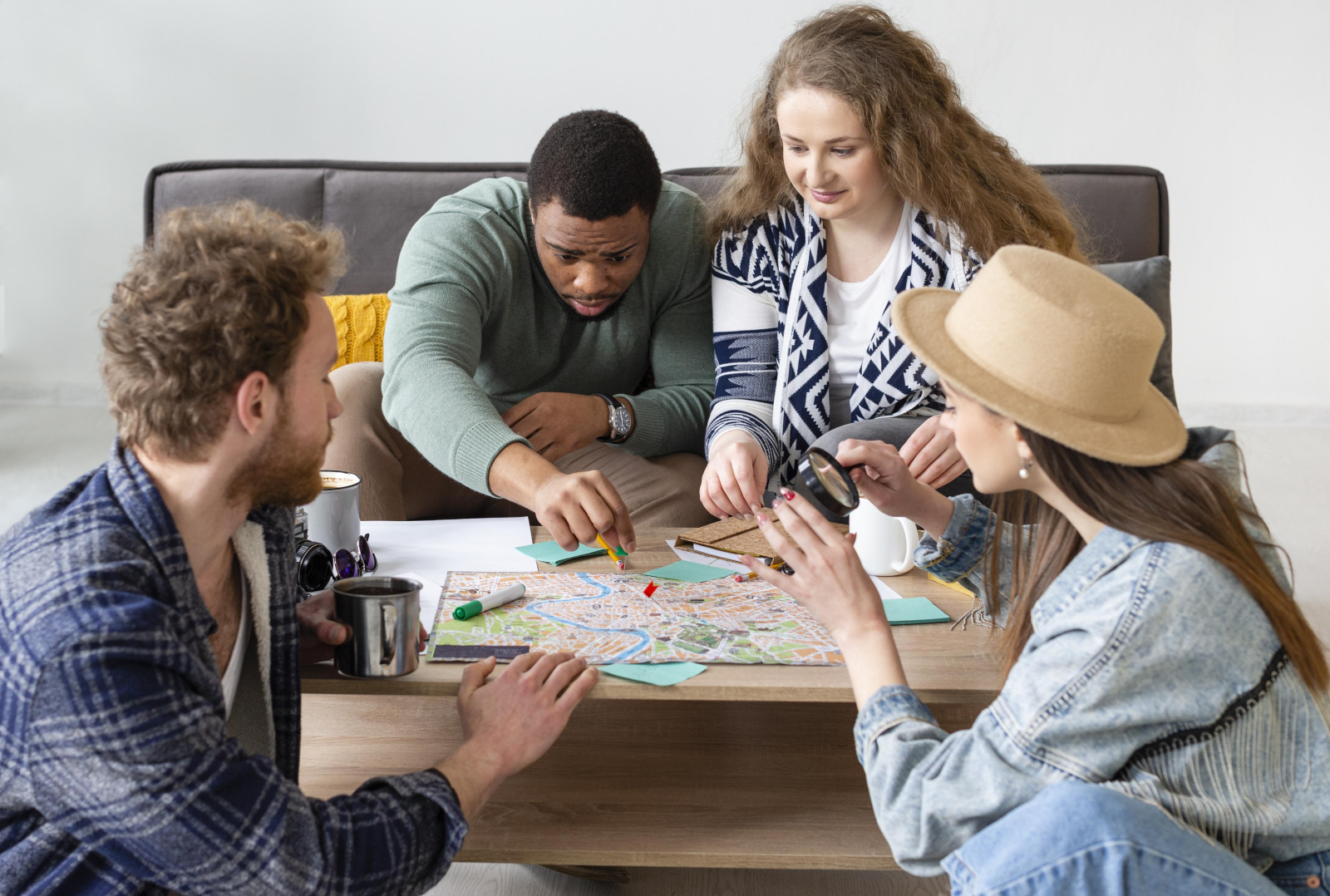 voyage-de-planification-d-amis-a-tir-moyen