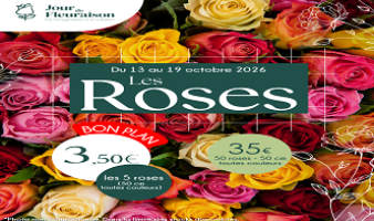 Offre spéciale sur les bouquets de roses de 13 au 19.10.2026 !